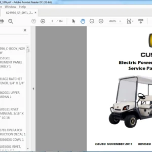 CUSHMAN 624956 SHUTTLE 2 4 6 SERVICE MANUAL (ELECTRIC) - PDF DOWNLOAD