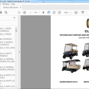 CUSHMAN 625611 SHUTTLE 2 4 6 REFRESHER 2000 SERVICE MANUAL - PDF DOWNLOAD