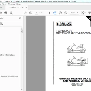 TEXTRON TXT FLEET TXT FREEDOM TXT FREEDOM HP TXT 4 CADDY SERVICE MANUAL - PDF DOWNLOAD