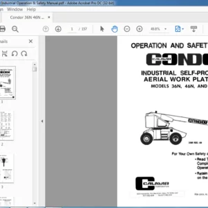 Condor 36N 46N & 60N Operation & Safety Manual - PDF DOWNLOAD