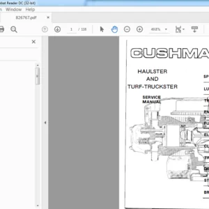Cushman 826767 Haulster & Turf-Truckster Service Manual - PDF DOWNLOAD