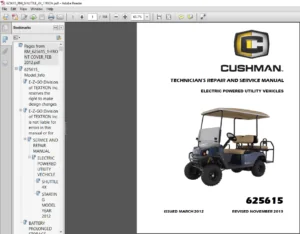 Cushman Shuttle 4x Technician Repair & Service Manual - PDF DOWNLOAD