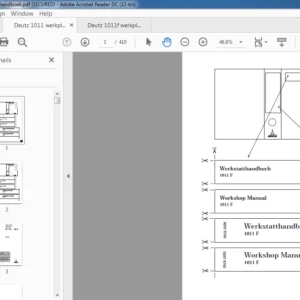 Deutz 1011 F Workshop Manual 0297 9765 - PDF DOWNLOAD