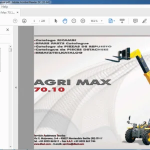 Dieci Agri Max 70.10 Parts Catalogue Manual - PDF DOWNLOAD