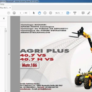 Dieci Agri Plus 40.7 VS 40.7 H VS Parts Catalogue Manual - PDF DOWNLOAD