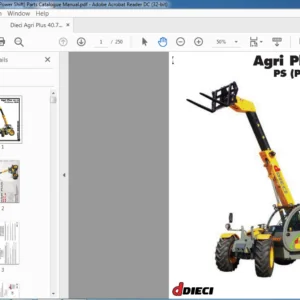 Dieci Agri Plus 40.7H PS(Power Shift) Parts Catalogue Manual - PDF DOWNLOAD