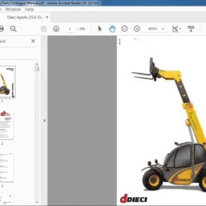 Dieci Apollo 25.6 Old Cab Parts Catalogue Manual - PDF DOWNLOAD