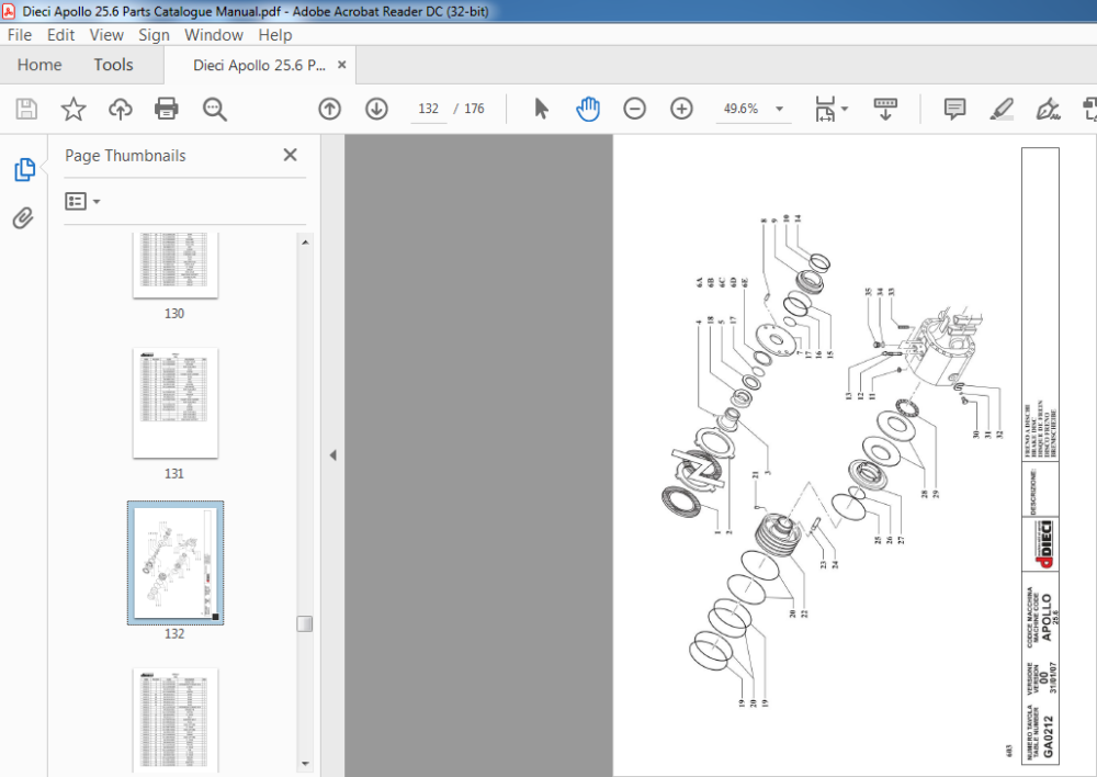 Dieci Apollo 25.6 Parts Catalogue Manual - PDF DOWNLOAD - HeyDownloads ...