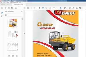 Dieci Dumper 4200-5300 NEF Spare Parts Catalogue Manual - PDF DOWNLOAD
