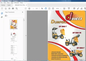 Dieci Dumper DP 1000T 1000PA 1000F Spare Parts Catalogue Manual - PDF DOWNLOAD