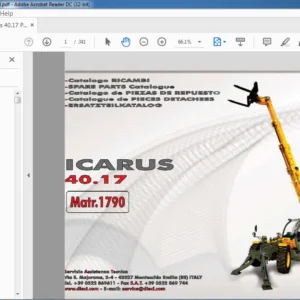 Dieci Icarus 40.17 Parts Catalogue Manual - PDF DOWNLOAD