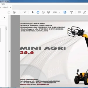 Dieci Mini Agri 25.6 Spare Parts Catalogue Manual - PDF DOWNLOAD