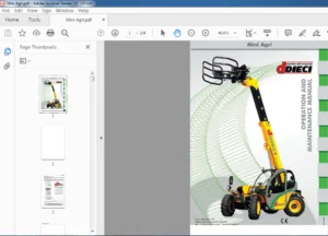 Dieci Mini Agri Operation & Maintenance Manual - PDF DOWNLOAD