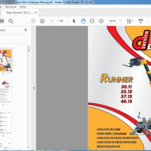 Dieci Runner 30.11 35.12 37.13 40.13 Spare Parts Catalogue Manual - PDF DOWNLOAD