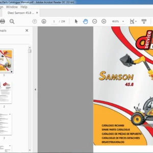 Dieci Samson 45.8 Spare Parts Catalogue Manual - PDF DOWNLOAD