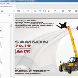 Dieci Samson 70.10 Spare Parts Catalogue Manual - PDF DOWNLOAD