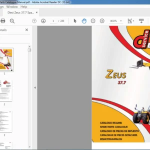 Dieci Zeus 37.7 Spare Parts Catalogue Manual - PDF DOWNLOAD