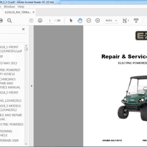 EZGO 625618 TERRAIN 1000 SERVICE MANUAL (ELECTRIC) -PDF DOWNLOAD