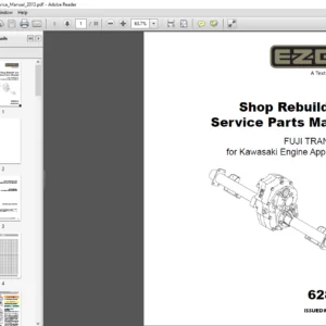 EZGO 628519 FUJI TRANSAXLE for Kawasaki Engine Service Manual - PDF DOWNLOAD