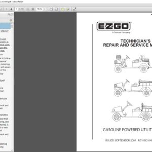 EZGO CLAYS CAR SPORT 2+2 ST SPORT IITM ST SPORTTM ST 400TM Jacobsen 4000 ST CUSTOMTM SERVICE MANUAL