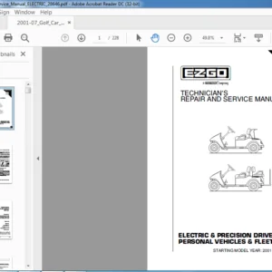 EZGO FREEDOM PDS FREEDOM FLEET GOLF CAR PDS FLEET GOLF CAR SHUTTLE2+2 SERVICE MANUAL - PDF DOWNLOAD