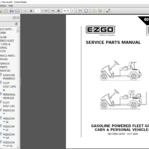 EZGO FREEDOM SE LE HP HP SE HP LE SHUTTLE 2+2 Service Parts Manual - PDF DOWNLOAD