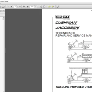 EZGO MPT 800 INDUSTRIAL 800 & 1200 HAULER 800 & 1200 COMMANDER 280 & 2200 MPT 1200 REFRESHER 1200 SERVICE MANUAL - PDF DOWNLOAD