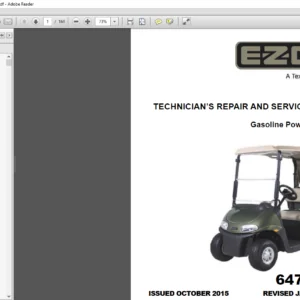 EZGO RXV GOLF CAR FREEDOM SHUTTLE 2+2 SERVICE MANUAL (GASOLINE) - PDF DOWNLOAD