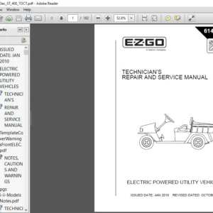 EZGO ST 400 SERVICE MANUAL (ELECTRIC) - PDF DOWNLOAD