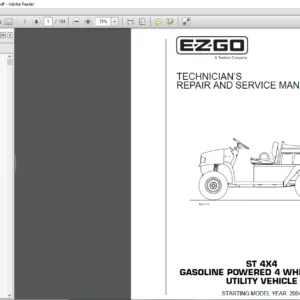 EZGO ST 4X4 SERVICE MANUAL (GASOLINE) - PDF DOWNLOAD