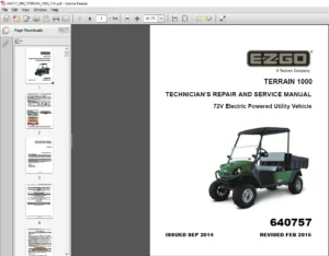 EZGO TERRAIN 1000 Repair & Service Manual (72V ELECTRIC) -  PDF DOWNLOAD