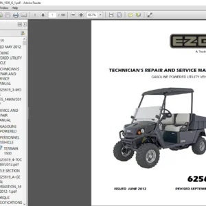 EZGO TERRAIN 1500 TECHNICIAN’S REPAIR AND SERVICE MANUAL (GASOLINE)  - PDF DOWNLOAD