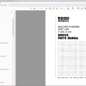 EZGO TEXTRON X-440, X-444 ELECTRIC POWERED GOLF CAR SERVICE MANUAL - PDF DOWNLOAD