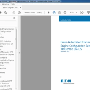 Eaton Automated Transmission TRIG0910 Engine Configuration Settings Guide Manual - PDF DOWNLOAD