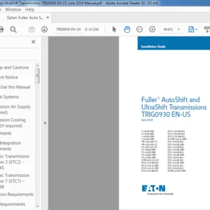2014 Eaton Fuller Auto Shift and UltraShift Transmissions TRIG0930 Installation Guide Manual - PDF DOWNLOAD