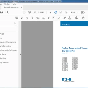 Eaton Fuller Automated RTO-13109B Transmission TRSM0020 Service Manual - PDF DOWNLOAD