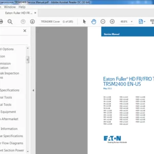 Eaton Fuller HD FR FRO Transmission TRSM2400 Service Manual - PDF DOWNLOAD