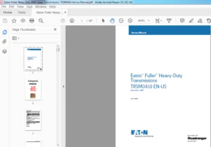 Eaton Fuller Heavy Duty 6609 Series Transmissions TRSM0410 Service Manual - PDF DOWNLOAD