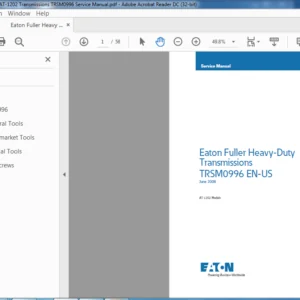 Eaton Fuller Heavy Duty AT-1202 Transmissions TRSM0996 Service Manual - PDF DOWNLOAD