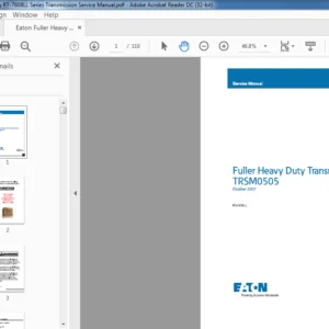 Eaton Fuller Heavy Duty RT-7608LL Series Transmission Service Manual - PDF DOWNLOAD