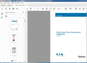 Eaton Fuller Heavy Duty RT 8609 Series Transmission Service Manual - PDF DOWNLOAD