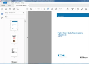 Eaton Fuller Heavy Duty RTF-11608 Series Transmission Service Manual - PDF DOWNLOAD