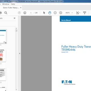 Eaton Fuller Heavy Duty RTLC-16609E Transmission TRSM0446 Service Manual - PDF DOWNLOAD