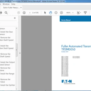 Eaton Fuller Heavy-Duty RTLO-18918B-AS Transmission TRTS0050 Service Manual - PDF DOWNLOAD