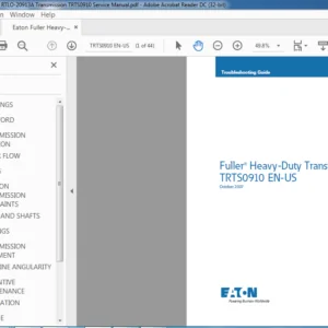 Eaton Fuller Heavy Duty RTLO 20913A Transmission TRTS0910 Service Manual - PDF DOWNLOAD
