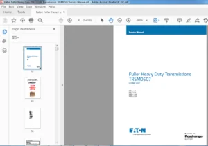 Eaton Fuller Heavy Duty RTX-11509 Transmission TRSM0507 Service Manual - PDF DOWNLOAD