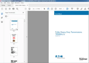 Eaton Fuller Heavy Duty RTX-11610 Transmission TRSM0525 Service Manual - PDF DOWNLOAD
