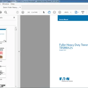 Eaton Fuller Heavy Duty RTX-11610 Transmission TRSM0525 Service Manual - PDF DOWNLOAD