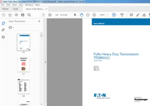 Eaton Fuller Heavy Duty Transmission TRSM0503 Service Manual - PDF DOWNLOAD