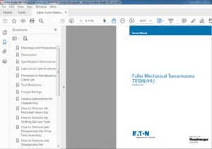 Eaton Fuller Mechanical Transmissions TRSM0992 Service Manual - PDF DOWNLOAD